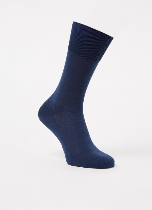 Falke Climawool sokken in scheerwolblend - voorkant royalblauw