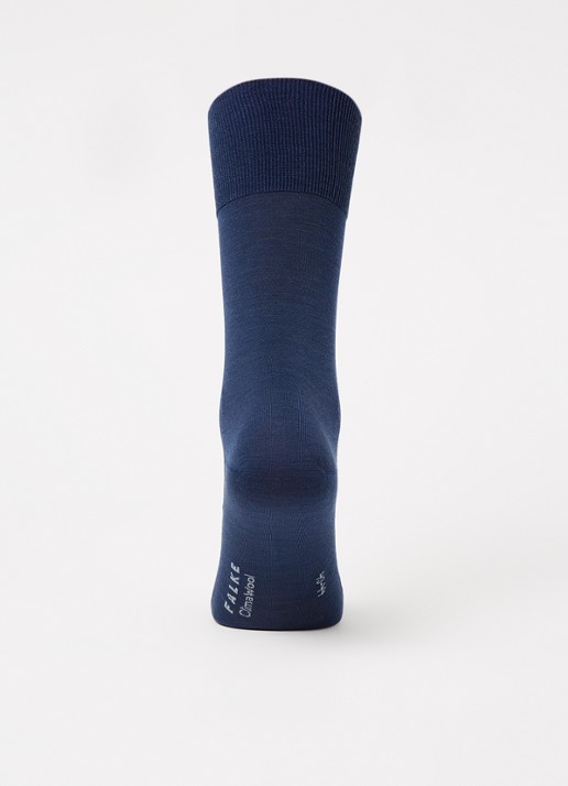 Falke Climawool sokken in scheerwolblend - voorkant 2 royalblauw