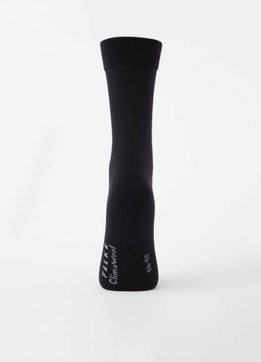 Falke Climawool sokken in wolblend - voorkant 3 zwart