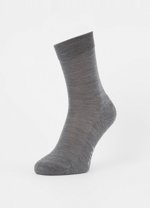 Falke ClimaWool sokken in wolblend - detail grijsmele