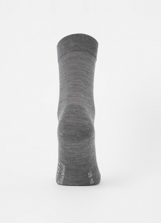Falke ClimaWool sokken in wolblend - voorkant 3 grijsmele