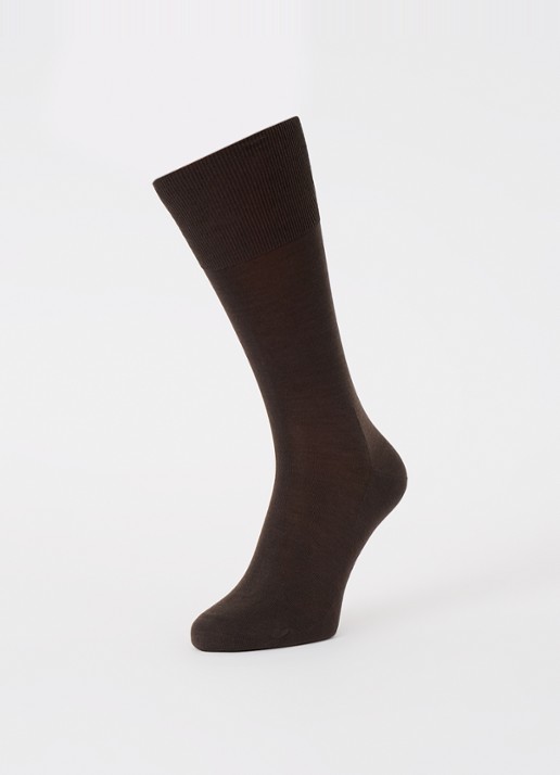Falke Climawool sokken in wolblend - detail 3 donkerbruin