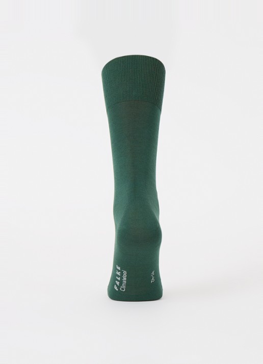 Falke Climawool sokken in wolblend - voorkant 2 groen