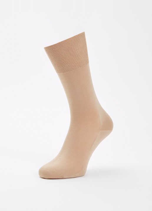 Falke Climawool sokken in wolblend - detail camel