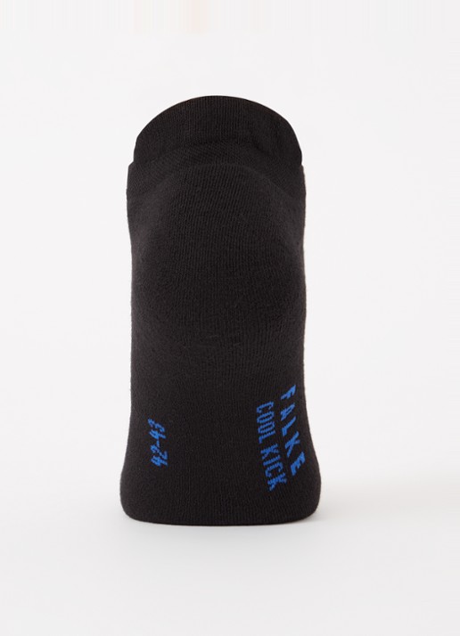 Falke Cool Kick sneakersokken met logo - voorkant 2 zwart