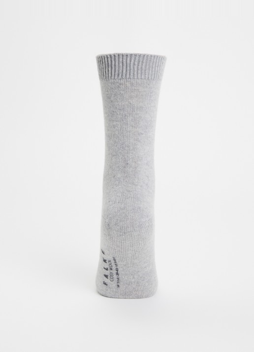 Falke Cosy Wool sokken in kasjmierblend - voorkant 2 lichtgrijs