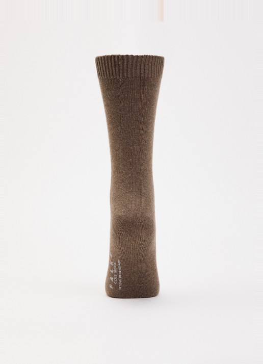 Falke Cosy Wool sokken in kasjmierblend - voorkant 2 bruin