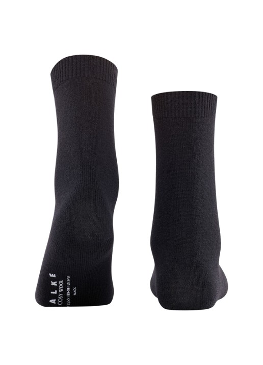 Falke Cosy Wool sokken - detail zwart
