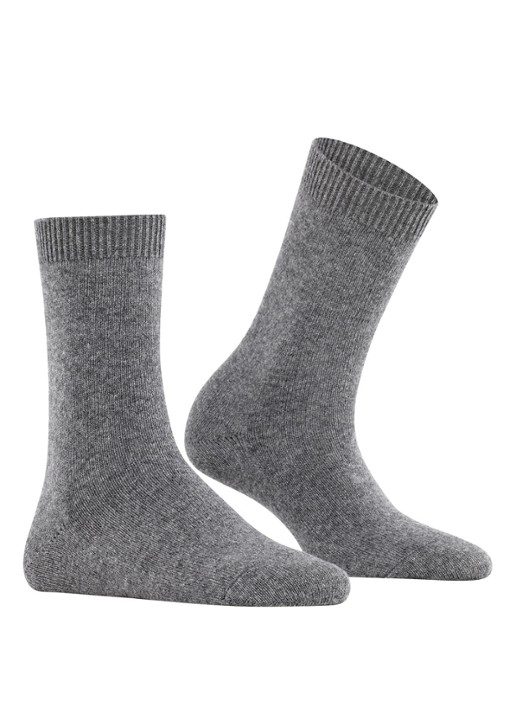 Falke Cosy Wool sokken - voorkant 7 grijsmele