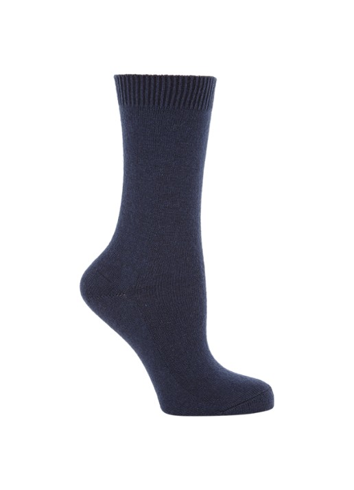 Falke Cosy Wool sokken - voorkant donkerblauw