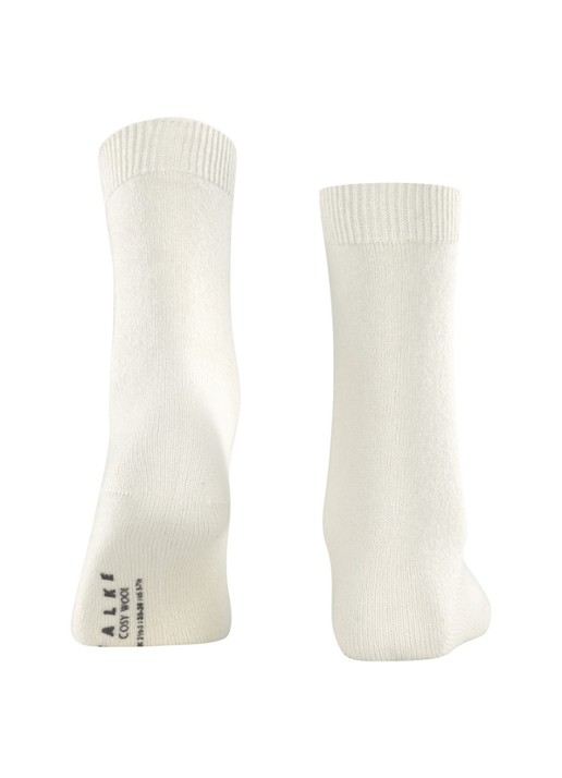 Falke Cosy Wool sokken - detail 3 gebroken wit