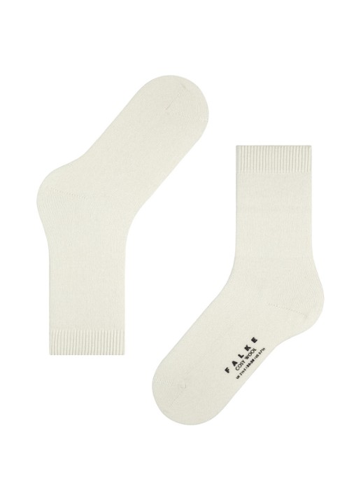 Falke Cosy Wool sokken - detail 4 gebroken wit