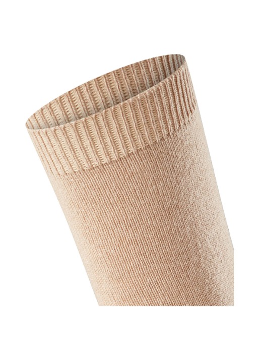 Falke Cosy Wool sokken - detail 4 camel