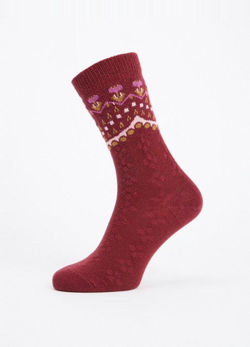 Falke Cosy Wool Special Edition sokken in kasjmierblend - detail 3 rood