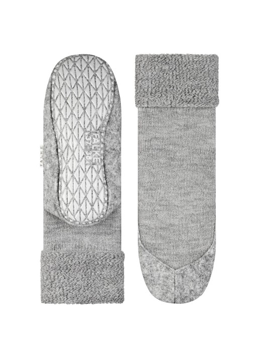 Falke Cosyshoe huissokken in wolblend met anti-slip - detail 5 lichtgrijs