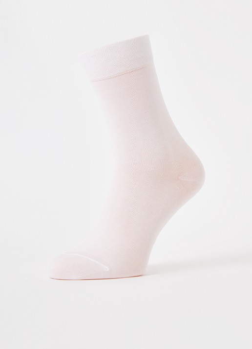 Falke Cotton Touch sokken in katoenblend - detail wit