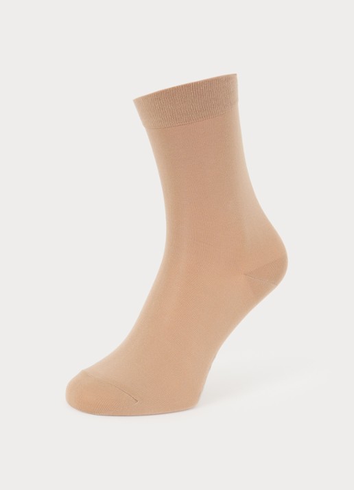Falke Cotton Touch sokken in katoenblend - detail 3 camel