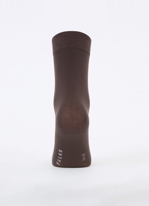 Falke Cotton Touch sokken in katoenblend - voorkant 3 donkerbruin