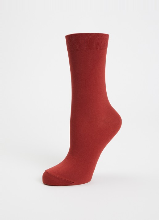 Falke Cotton Touch sokken met logo  - detail 3 rood