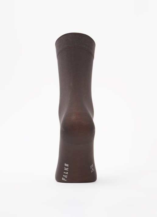 Falke Cotton Touch sokken met logo - voorkant 2 antraciet