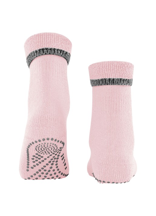 Falke Cuddle Pads sokken in wolblend met anti-slip - detail lichtroze