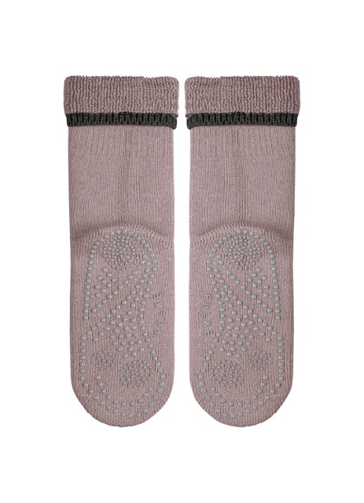 Falke Cuddle Pads sokken in wolblend met anti-slip - detail 5 taupe