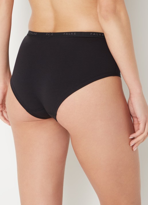Falke Daily Comfort hipster met logoband in 2-pack - achterkant 2 zwart