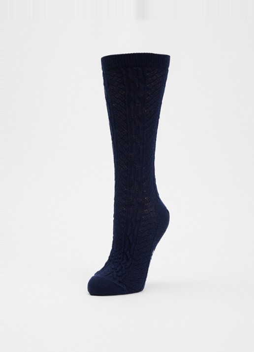 Falke Declivity sokken in wolblend - detail 3 donkerblauw