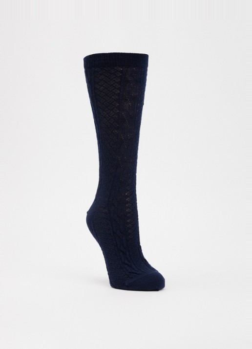 Falke Declivity sokken in wolblend - voorkant donkerblauw