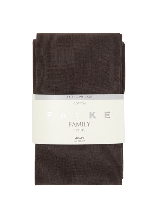 Falke Family maillot van katoen  - voorkant donkerbruin