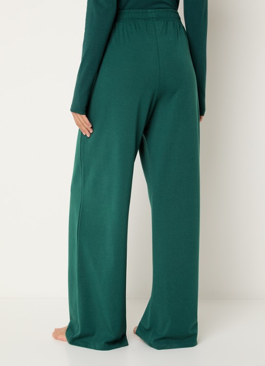 Falke High waist loose fit broek met stretch - achterkant 3 groen
