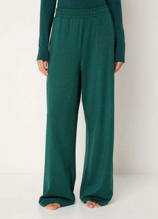 Falke High waist loose fit broek met stretch - detail 4 groen