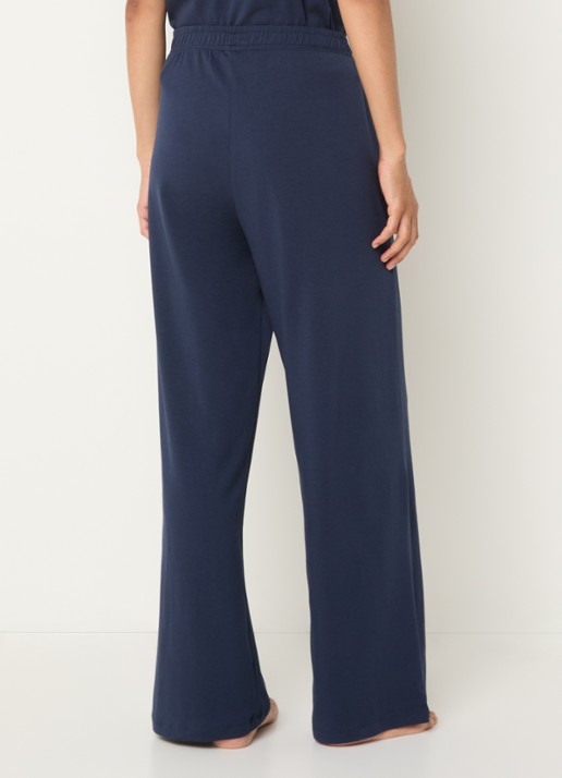 Falke High waist straight fit loungebroek  - achterkant 4 blauw