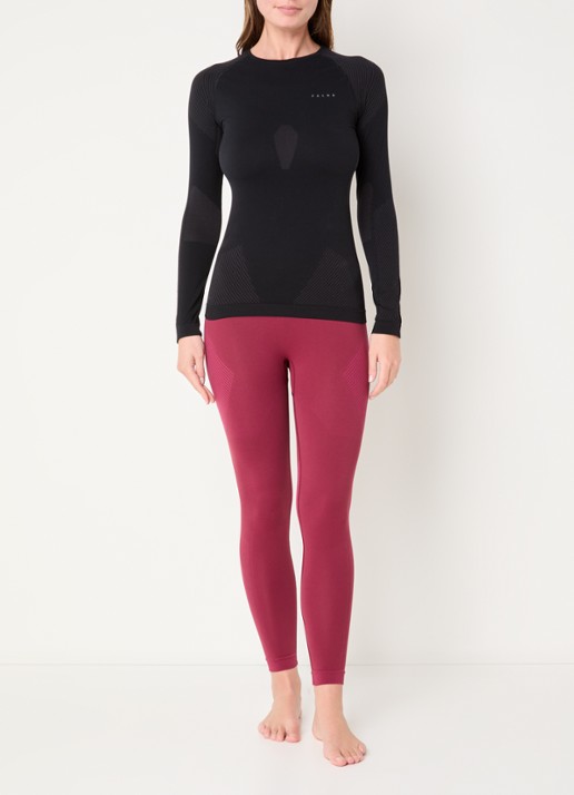 Falke High waist trainingslegging - voorkant 4 bordeauxrood