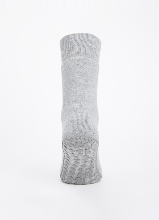 Falke Homepads huissokken in wolblend met anti-slip - voorkant 2 grijs