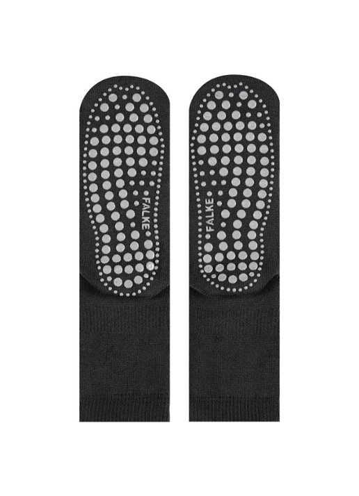 Falke Homepads huissokken in wolblend met anti-slip - detail 5 antraciet