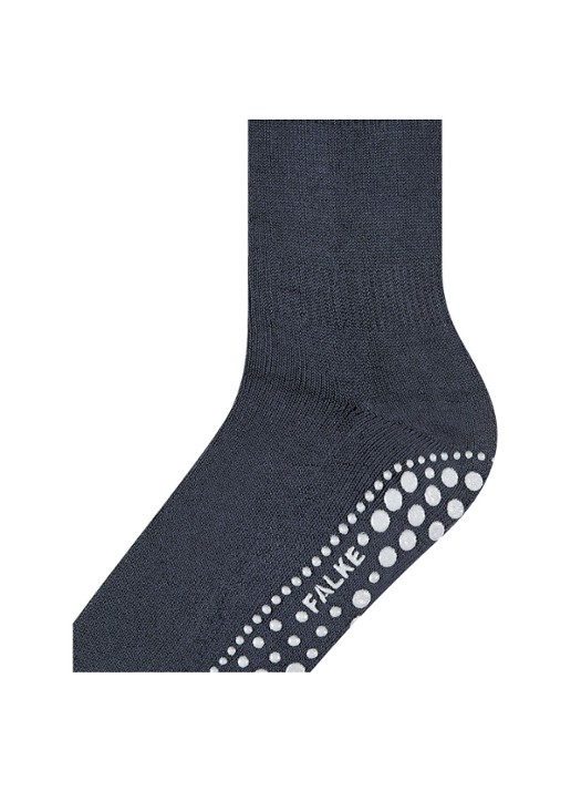 Falke Homepads huissokken in wolblend met anti-slip - detail 4 blauw