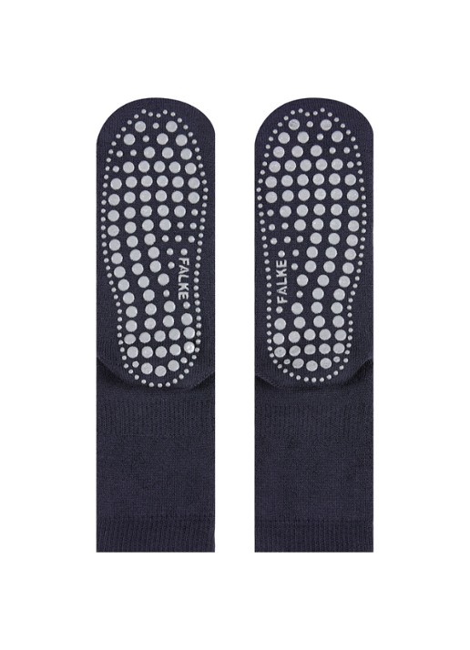 Falke Homepads huissokken in wolblend met anti-slip - detail 5 donkerblauw