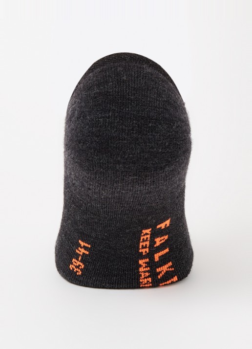 Falke Keep Warm sneakersokken in scheerwolblend - voorkant 2 antraciet