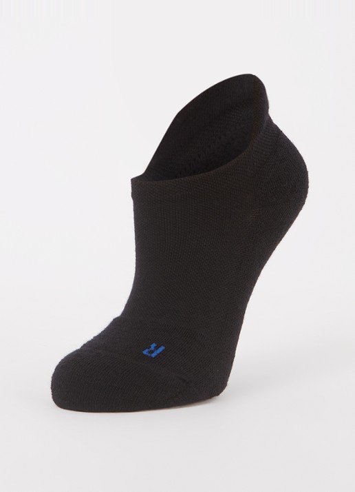 Falke Keep Warm sneakersokken in scheerwolblend - detail zwart
