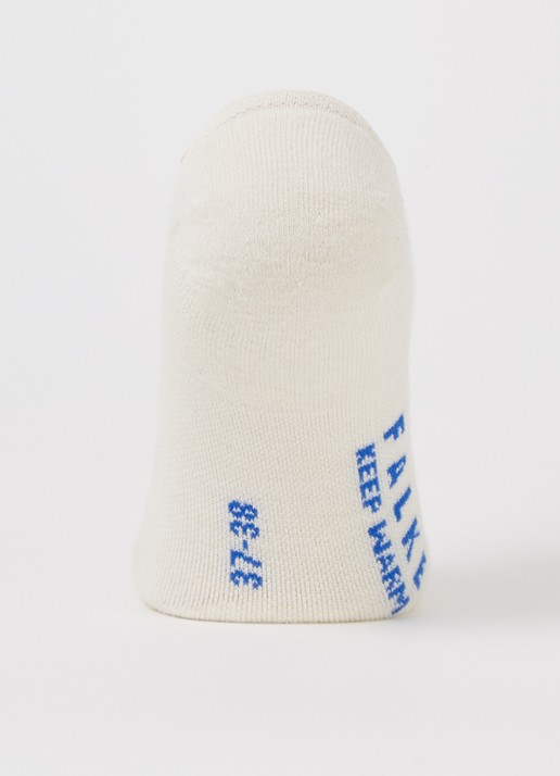 Falke Keep Warm sneakersokken in wolblend - voorkant 3 creme