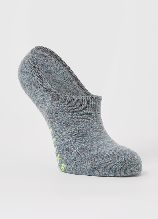 Falke Keep Warm sneakersokken in wolblend - voorkant grijsmele