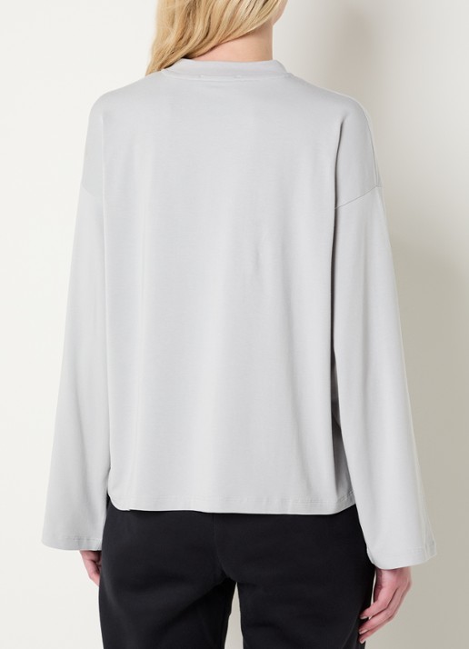 Falke Longsleeve met ronde hals - achterkant 4 grijs
