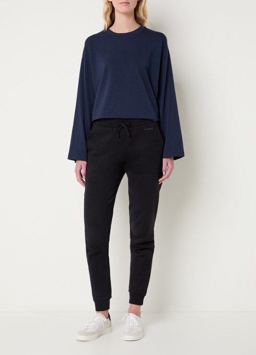 Falke Longsleeve met ronde hals - voorkant 2 donkerblauw