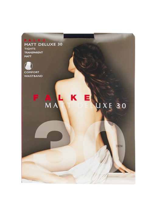 Falke Matt Deluxe panty in 30 denier - voorkant 2 donkerblauw