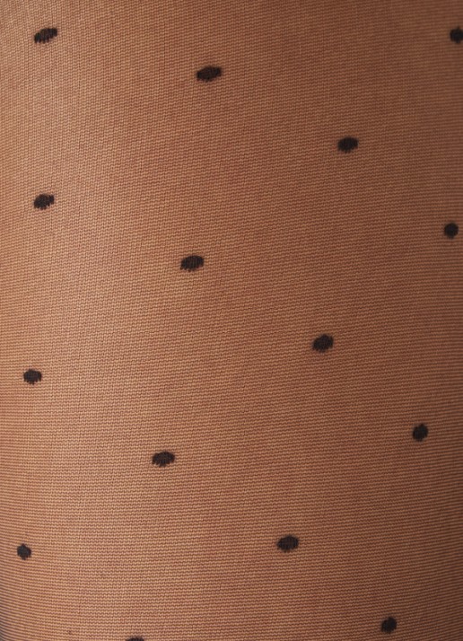 Falke Panty met stippenprint in 15 denier - detail 3 zwart