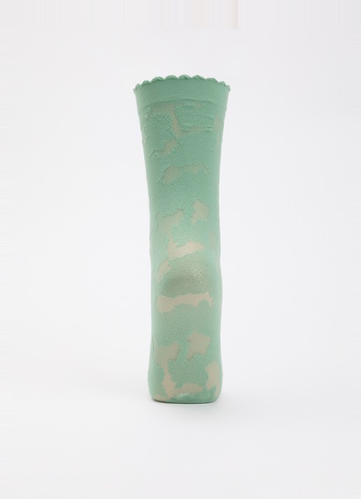 Falke Pantysokken in 20 denier met bloemenprint - voorkant 3 mint