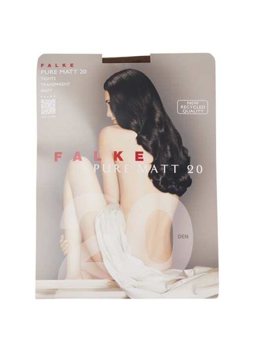 Falke Pure Matt panty in 20 denier - voorkant donkerbruin