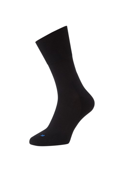 Falke Run sportsokken met logo - detail zwart