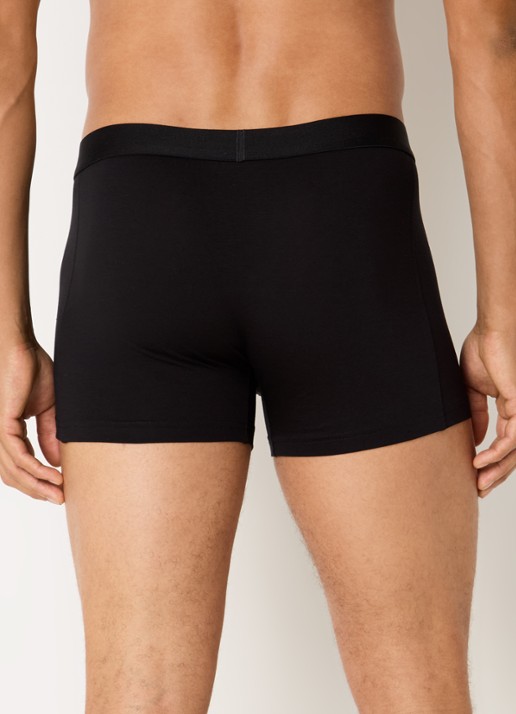 Falke Scarlet boxershorts met logoband in 2-pack - achterkant aubergine
